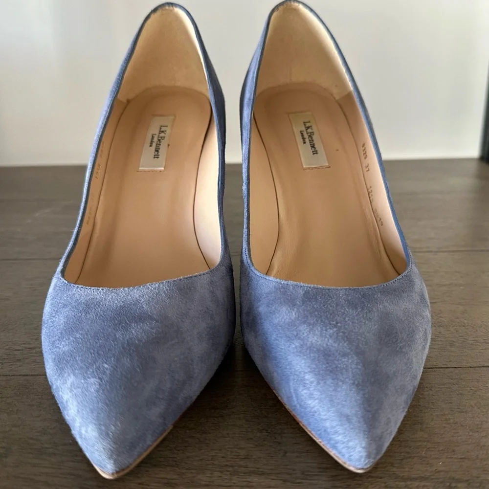 LK Bennett Classic Fern Suede Pointed Toe Courts, size UK 37 - Picture 4 of 7